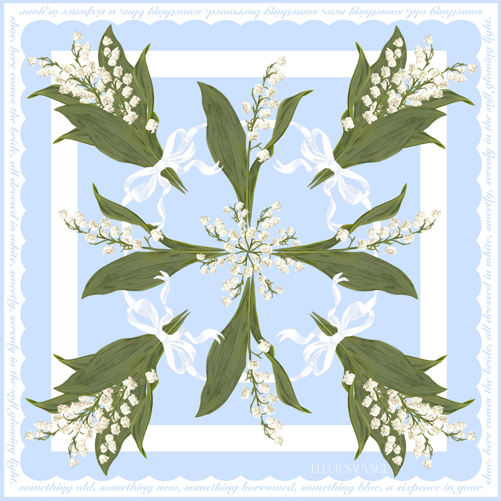 Bridal Lily of the Valley Scarf 90