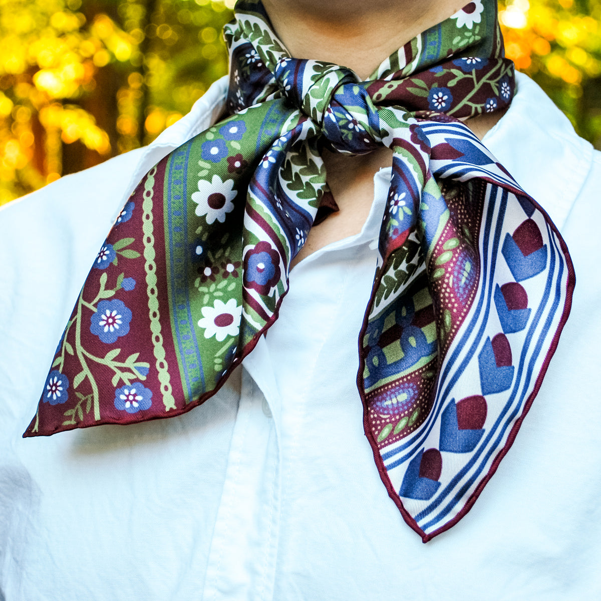 Burgundy Rayure Scarf 64