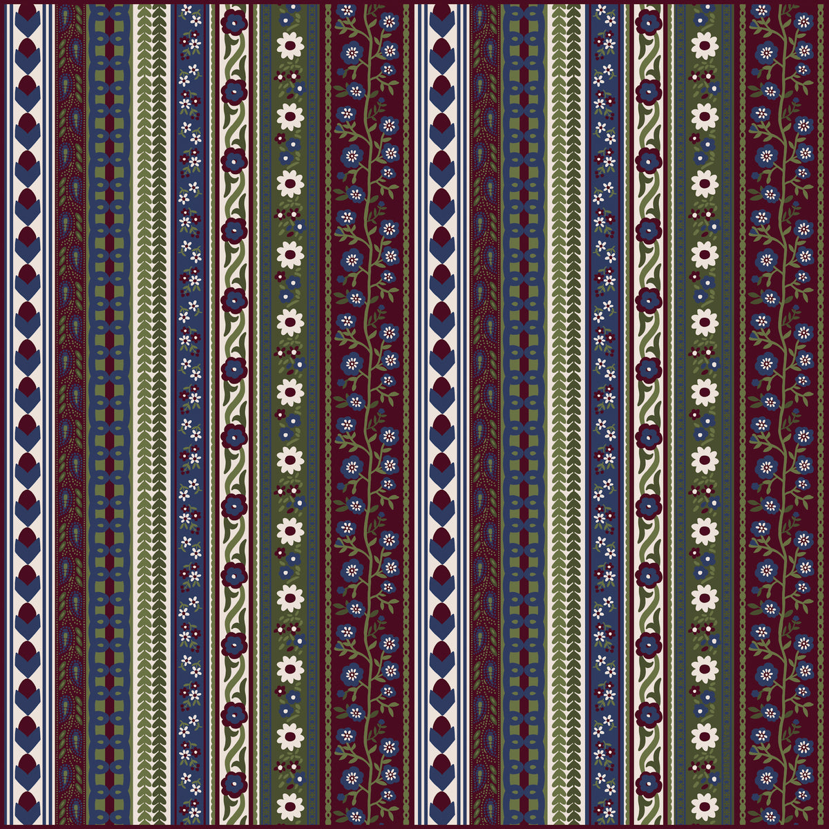 Burgundy Rayure Scarf 64