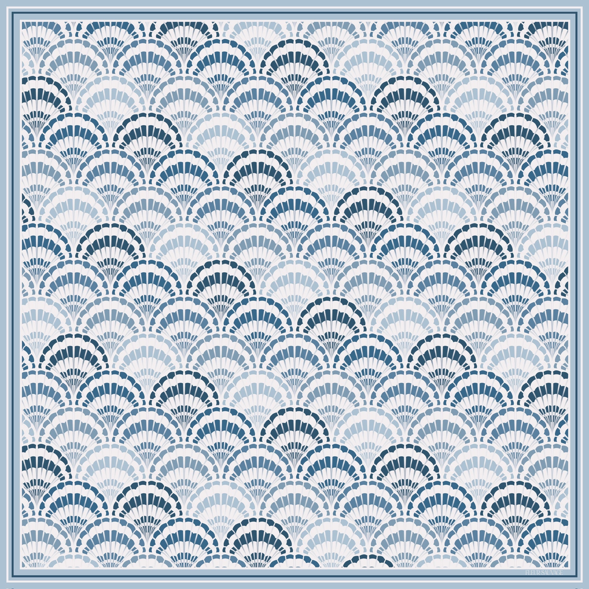 Le Coquillage Bleu Scarf 90