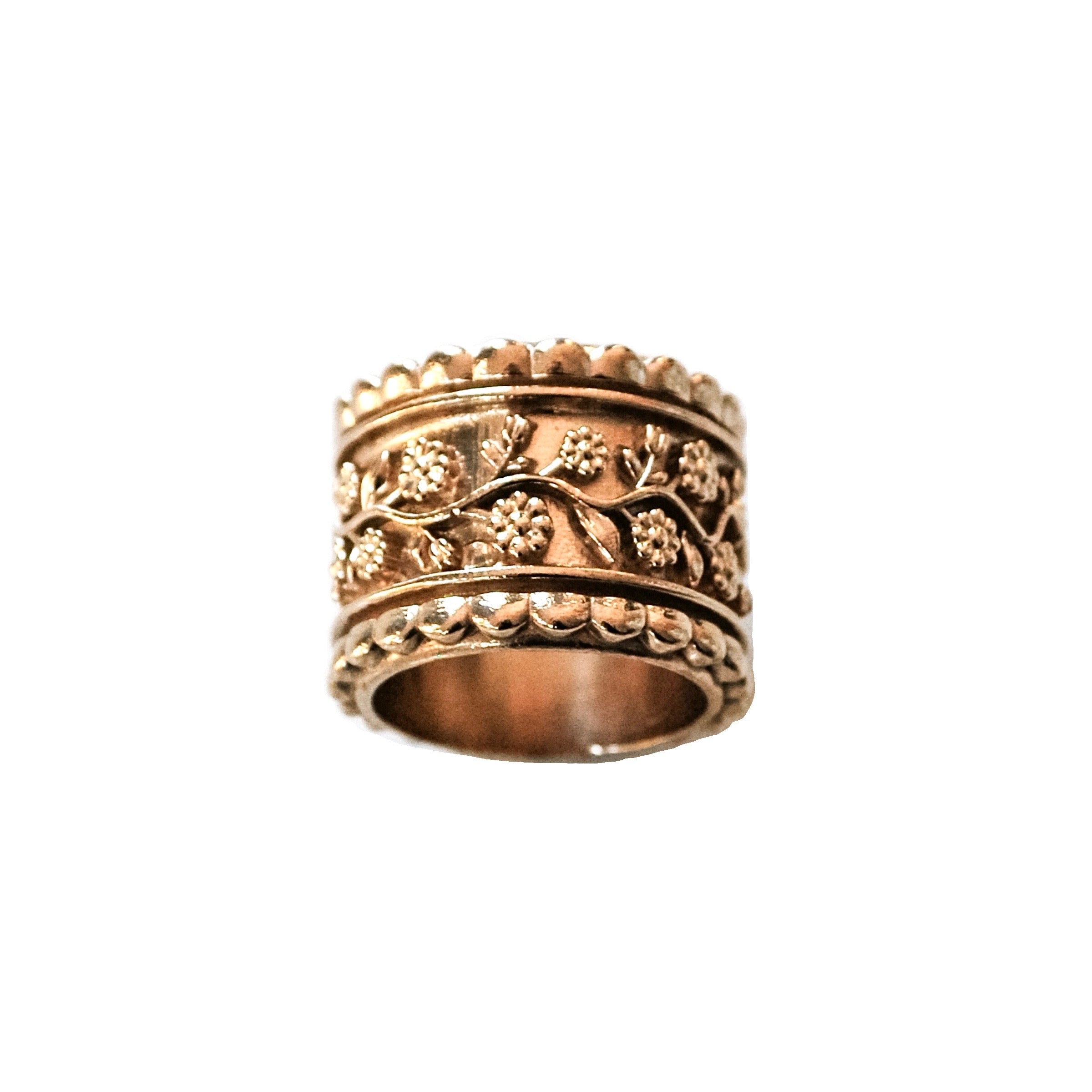 Festonne Scarf Ring Brass